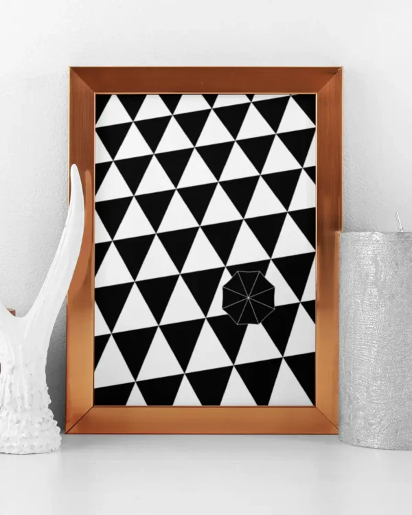 Regnskydd på Plattan - Poster - Grafisk illustration - Ramexempel