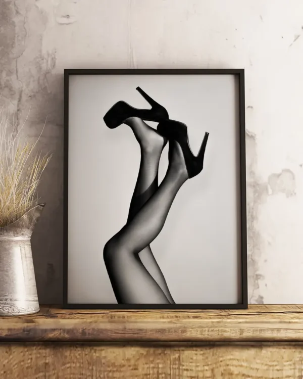 Velvet Pumps - Poster - Svartvitt fotografi - Ramexempel