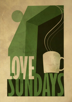 Love Sunday Print - Poster - Grafisk konst