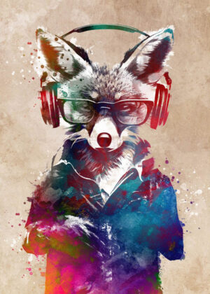 Hipster Fox - Poster - Grafisk konst