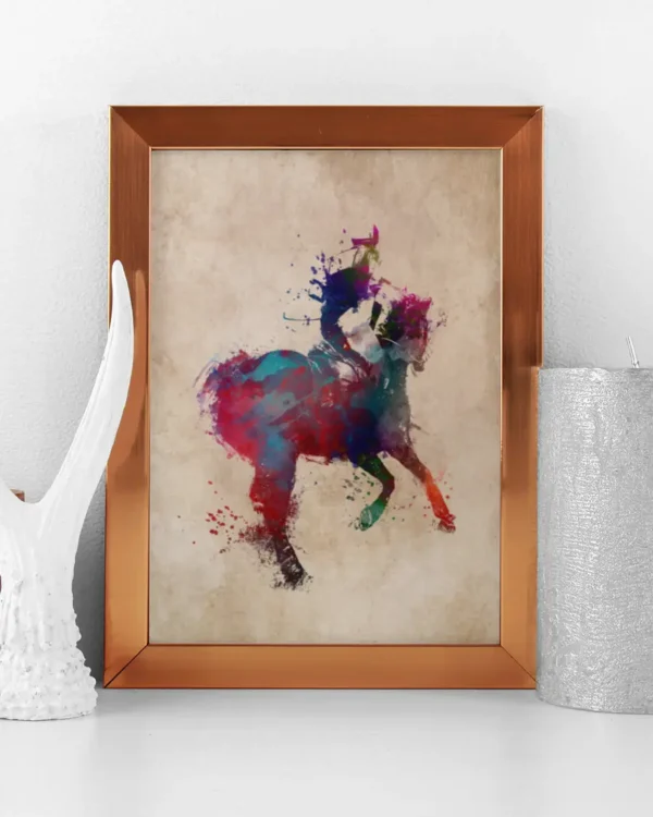 Horse Riding Sport Art 3 - Poster - Grafisk konst - Ramexempel