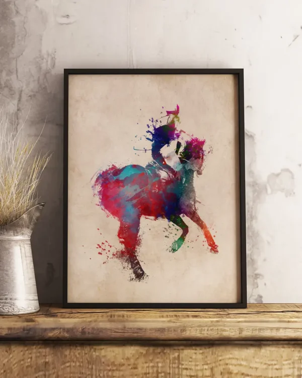 Horse Riding Sport Art 3 - Poster - Grafisk konst - Ramexempel