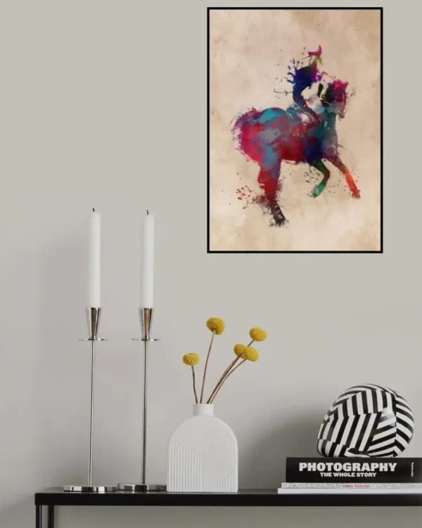 Horse Riding Sport Art 3 - Poster - Grafisk konst - Ramexempel