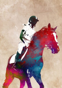 Horse Riding Sport Art 8 - Poster - Grafisk konst