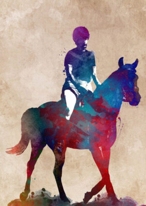 Horse Riding Sport Art 9 - Poster - Grafisk konst