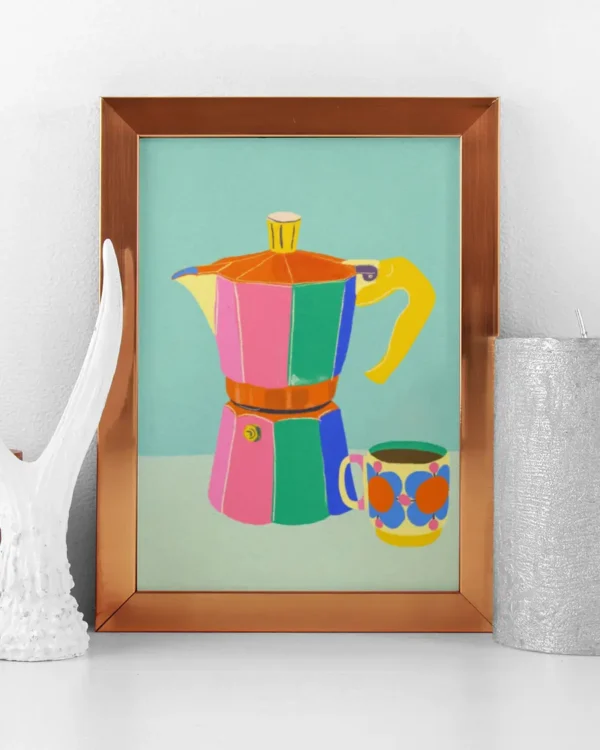 Cup Of Coffee - Grafisk poster - Ramexempel