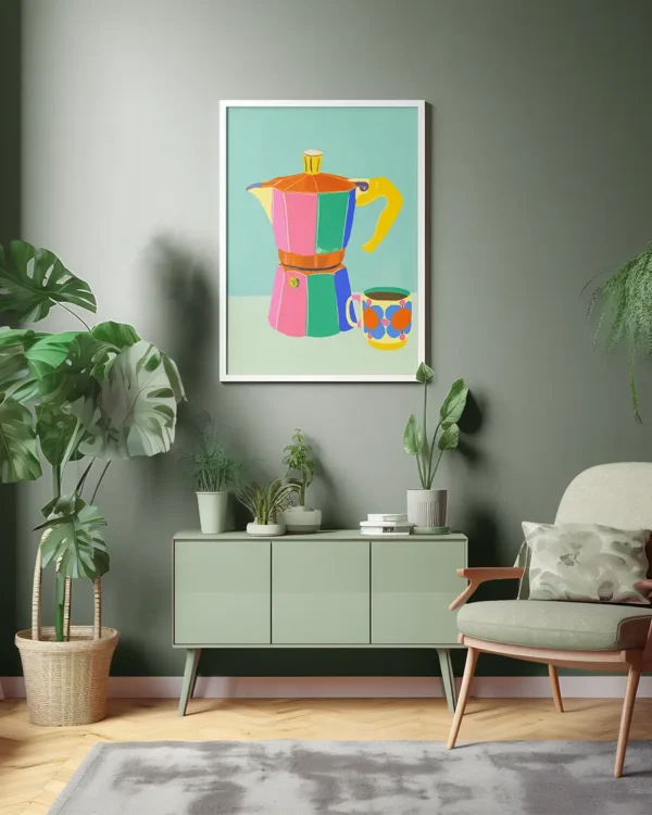 Cup Of Coffee - Grafisk poster - Ramexempel