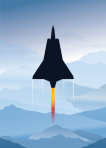 SAAB 35 Draken Afterburner - Grafisk poster