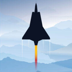 SAAB 35 Draken Afterburner - Grafisk poster