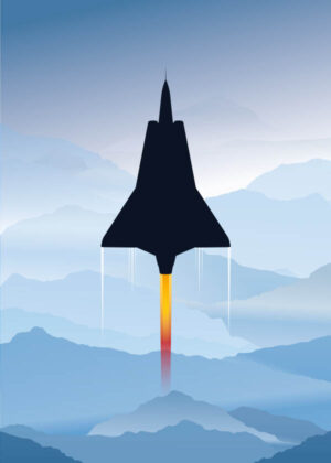 SAAB 35 Draken Afterburner - Grafisk poster