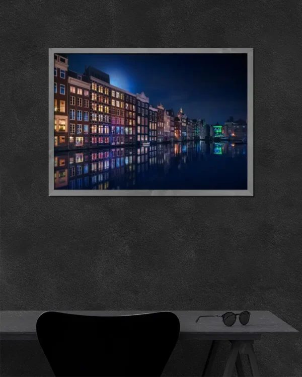 Amsterdam Windows Colors - Poster - Fotografi - Ramexempel