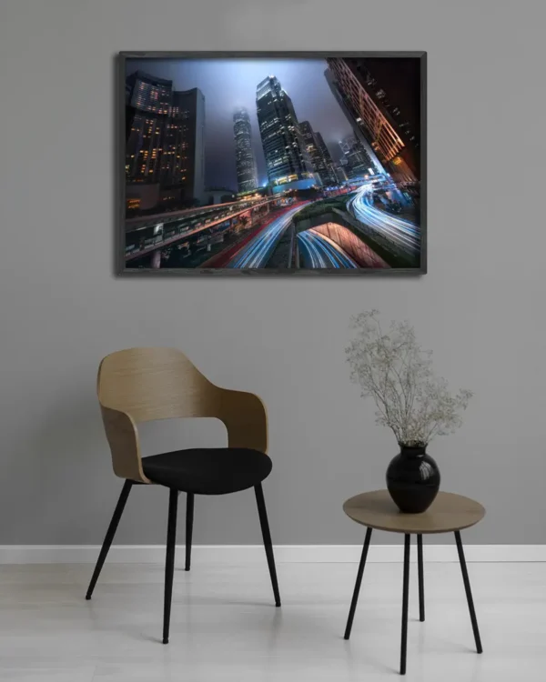 Hong Kong City Lights - Poster - Fotografi - Ramexempel