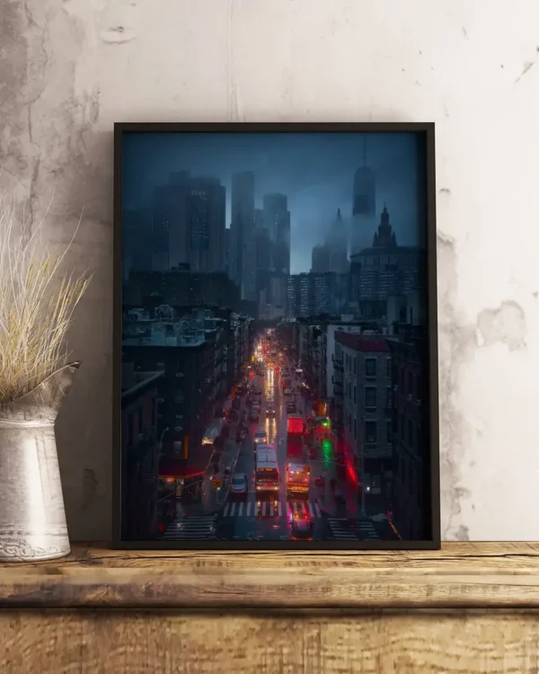 Raining China Town - Poster - Fotografi - Ramexempel