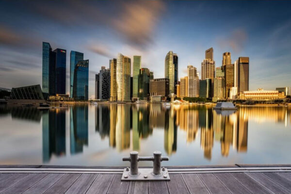 Golden Morning In Singapore - Poster - Fotografi