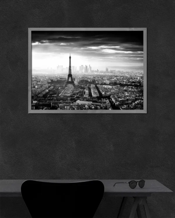 Paris - Poster - Svartvitt fotografi - Ramexempel