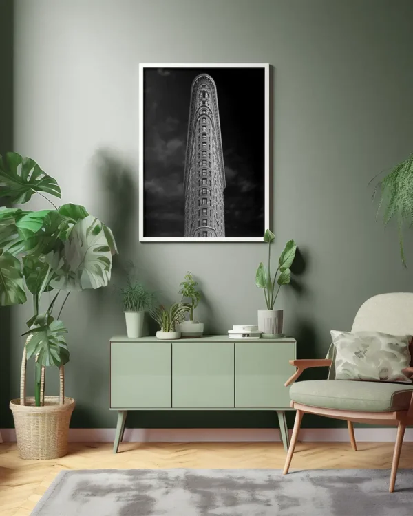 Flatiron Building - Poster - Svartvitt fotografi - Ramexempel