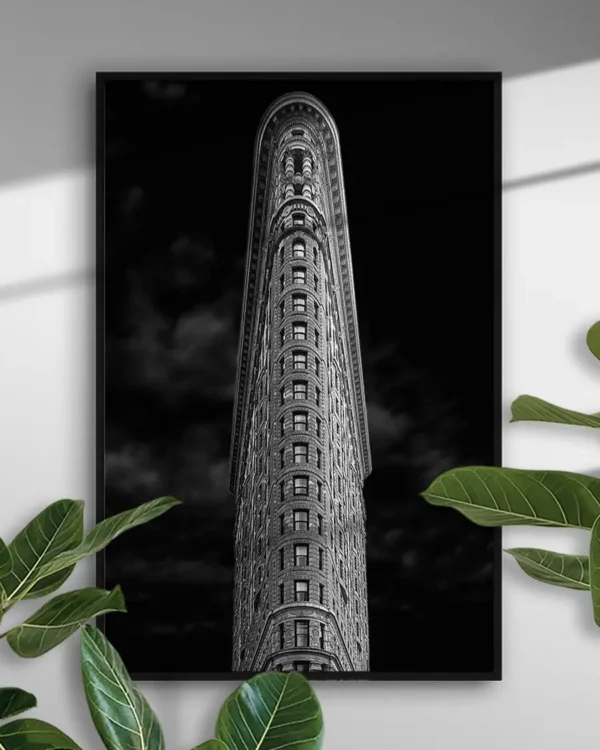 Flatiron Building - Poster - Svartvitt fotografi - Ramexempel