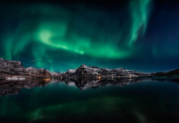 Lofoten Aurora Reflection - Poster - Fotografi