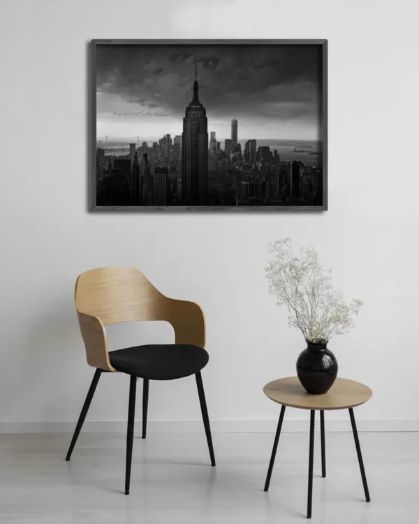 New York Rockefeller View - Poster - Svartvitt fotografi - Ramexempel