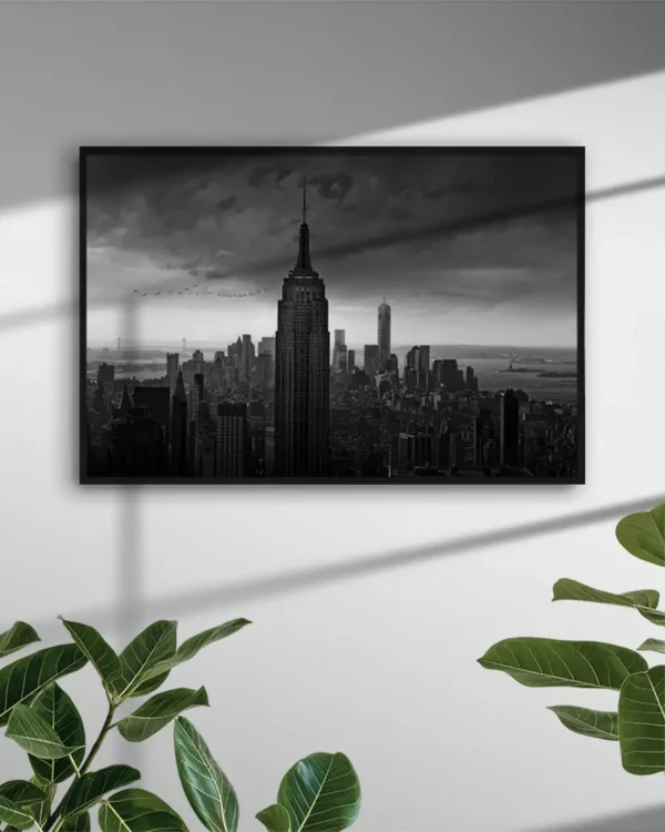 New York Rockefeller View - Poster - Svartvitt fotografi - Ramexempel