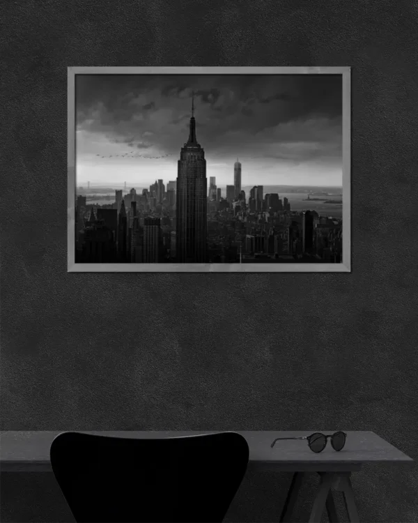 New York Rockefeller View - Poster - Svartvitt fotografi - Ramexempel