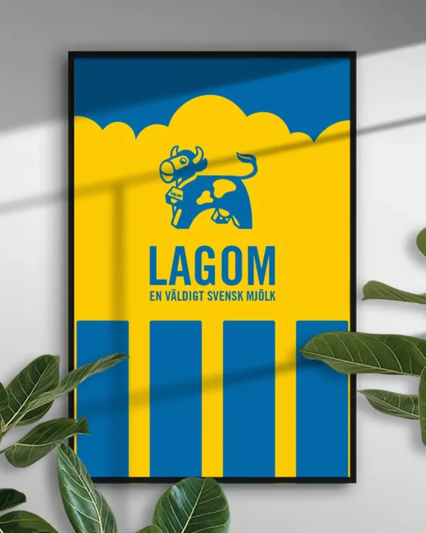 Lagom - En väldigt svensk mjölk - Poster - Ramexempel