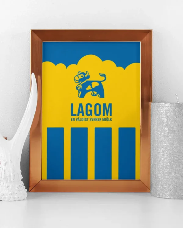 Lagom - En väldigt svensk mjölk - Poster - Ramexempel