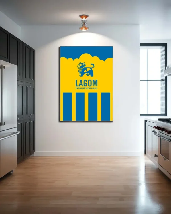 Lagom - En väldigt svensk mjölk - Poster - Ramexempel