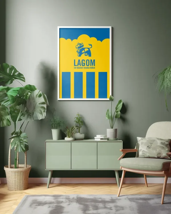 Lagom - En väldigt svensk mjölk - Poster - Ramexempel