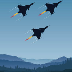 Fly By - Formationsflyg med SAAB JAS 39 Gripen - Poster