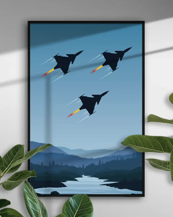 Fly By - Formationsflyg med SAAB JAS 39 Gripen - Poster - Ramexempel