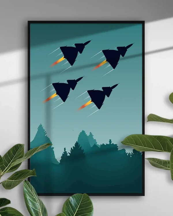 Fly By - Formationsflyg med SAAB 37 Viggen - Poster - Ramexempel