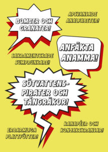 Kaptens Haddocks Favoritsvordomar - Poster - Texttavla