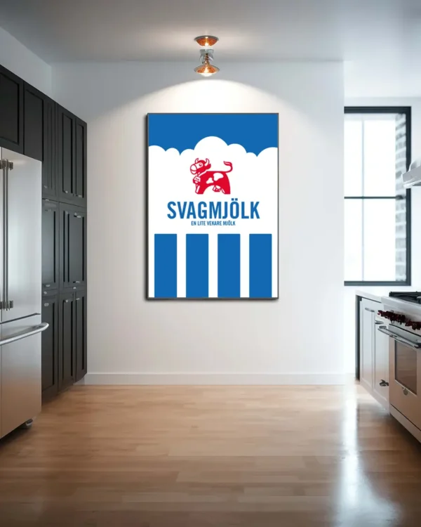 Svagmjölk - En lite vekare mjölk - Poster - Grafisk konst - Ramexempel