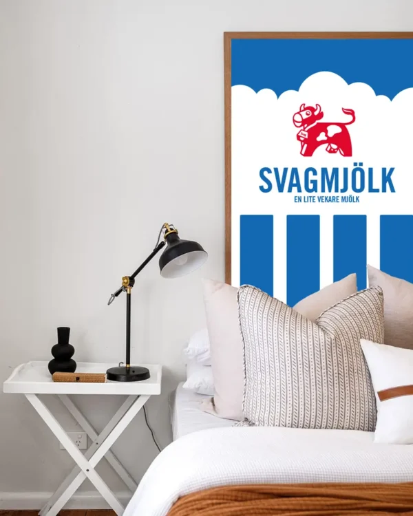 Svagmjölk - En lite vekare mjölk - Poster - Grafisk konst - Ramexempel