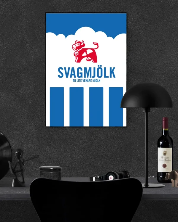 Svagmjölk - En lite vekare mjölk - Poster - Grafisk konst - Ramexempel