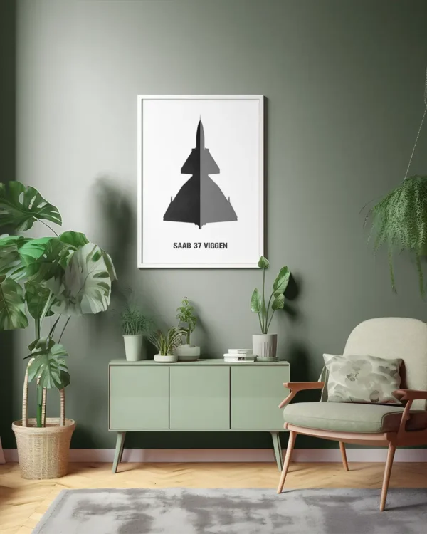 SAAB 37 Viggen Poster - Ramexempel
