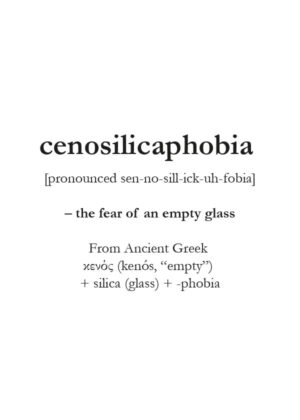 Cenosilicaphobia - Poster - Texttavla