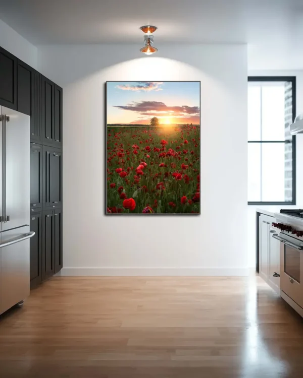 Poppy Fields Of Sweden - Poster - Fotografi - Ramexempel