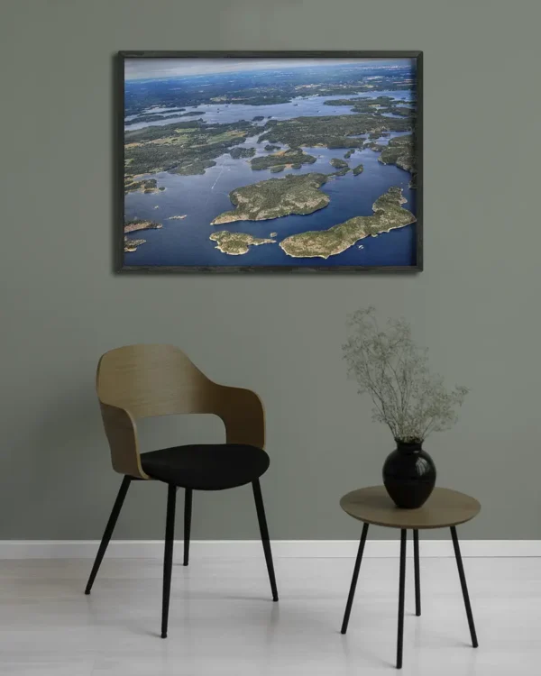 Stockholms Skärgård På Flygfoto - Muskö - Poster - Flygfoto - Ramexempel