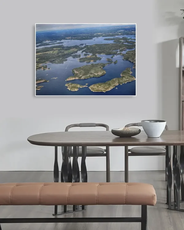 Stockholms Skärgård På Flygfoto - Muskö - Poster - Flygfoto - Ramexempel