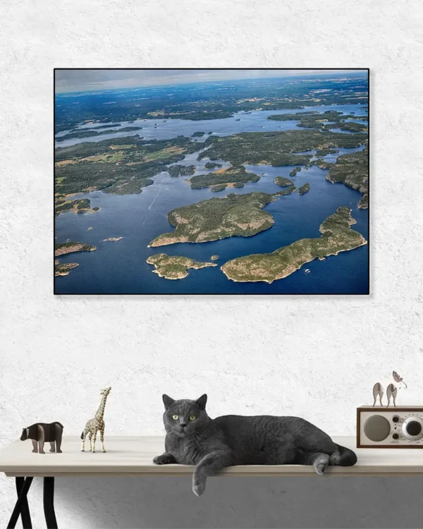 Stockholms Skärgård På Flygfoto - Muskö - Poster - Flygfoto - Ramexempel