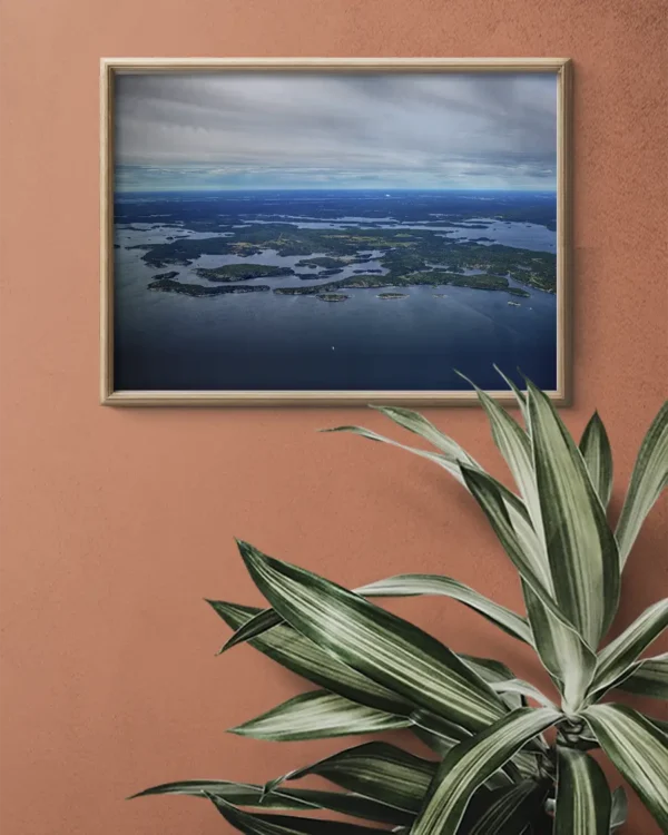 Stockholms Skärgård På Flygfoto - Muskö - Poster - Ramexempel