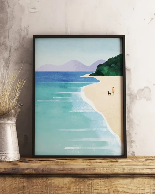 Beach Girl III - Poster - Grafisk konst - Ramexempel