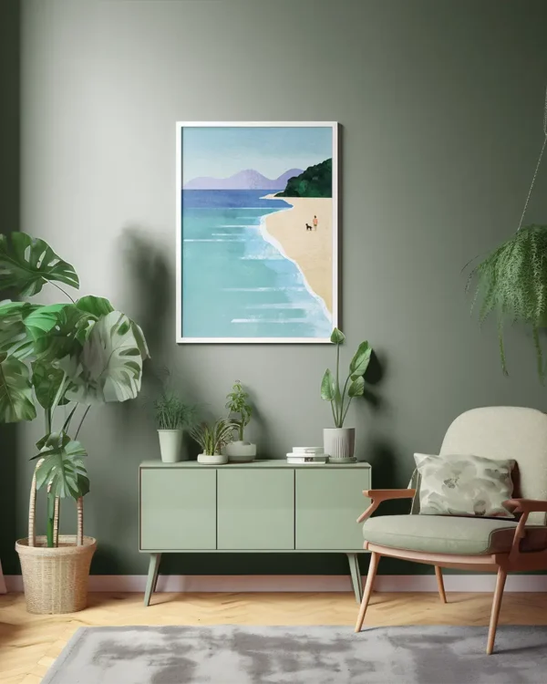 Beach Girl III - Poster - Grafisk konst - Ramexempel