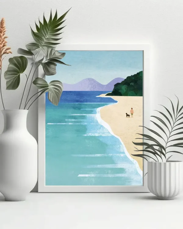 Beach Girl III - Poster - Grafisk konst - Ramexempel