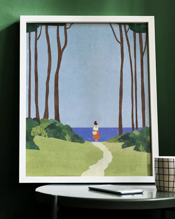 Day Trip - Poster - Grafisk konst - Ramexempel