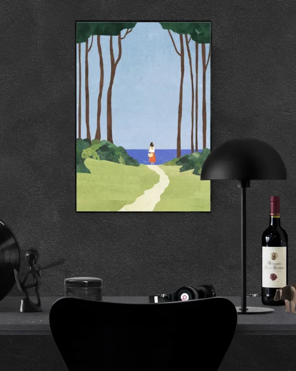 Day Trip - Poster - Grafisk konst - Ramexempel