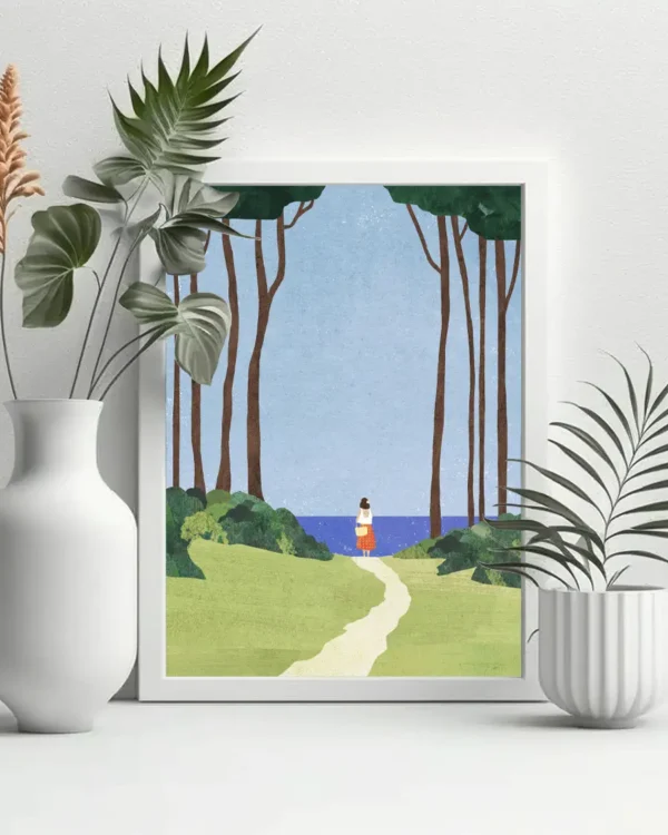 Day Trip - Poster - Grafisk konst - Ramexempel