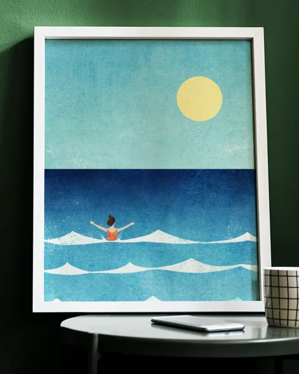 Sea Swim II - Poster - Grafisk konst - Ramexempel